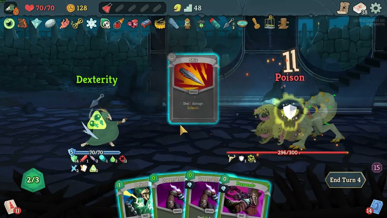Slay The Spire 2 - Silent - Ascension 2 - Shiv Sly Power Build