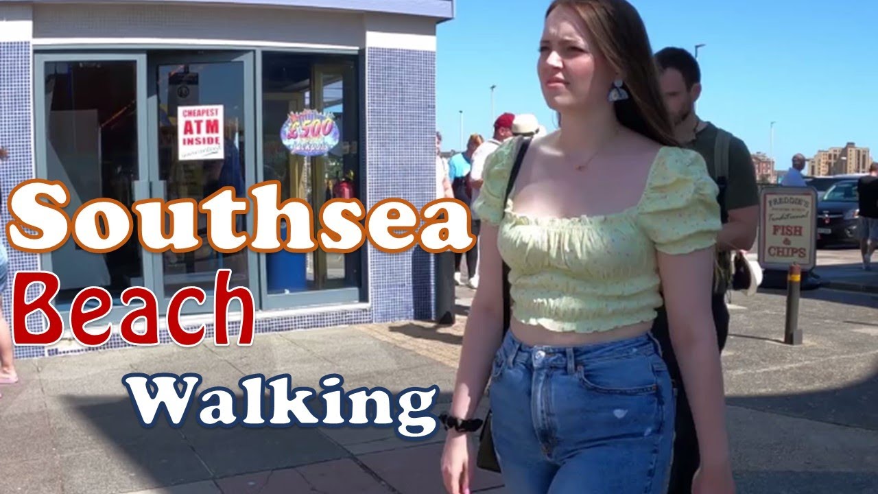 Southsea Beach Walking [4K]