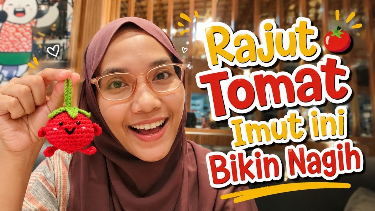 Gantungan kunci rajutan baby tomato/ step by step/mudah untuk pemula 