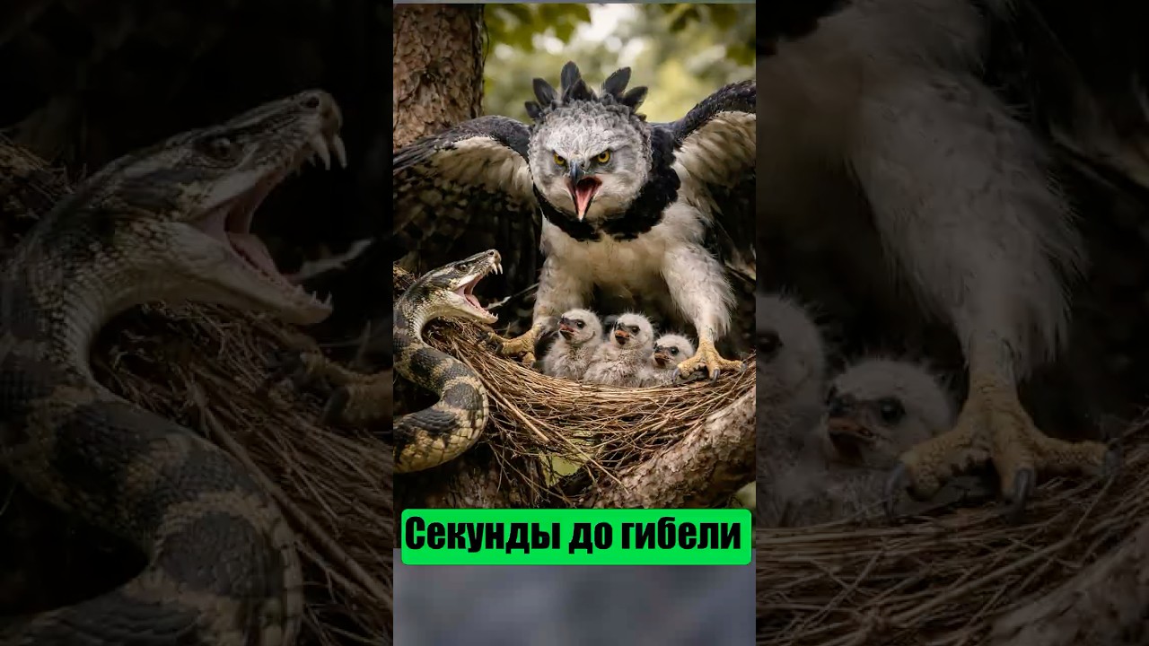 #гарпия #змея #птицы #хищник #дикаяприрода #выживание #гнездо #птенцы #природа #жизньвдикойприроде