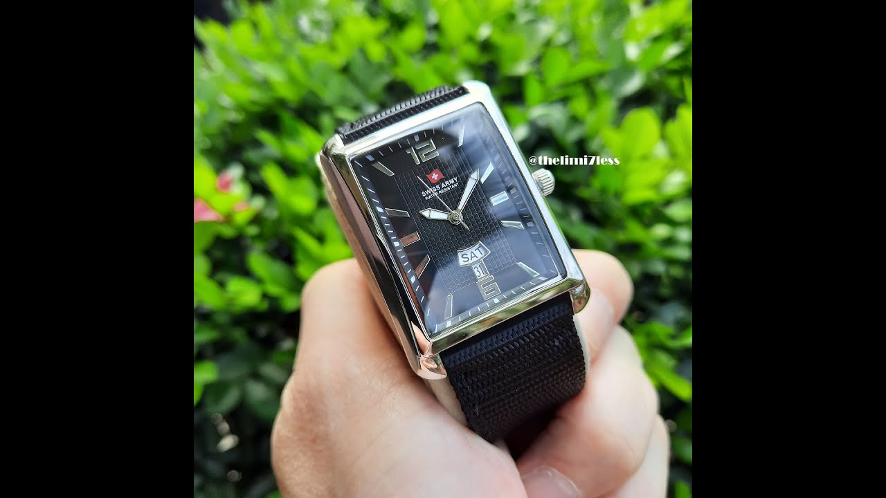 Jam tangan Swiss Army quartz tank ref 1075G