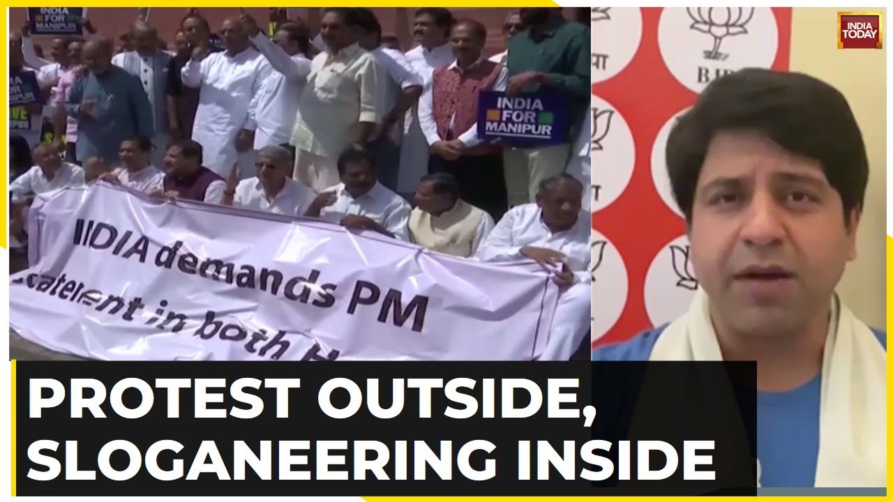 Oppn MPs Protest With Posters & Banners Outside Parliament, Say PM Modi Can't Escape Responsibility