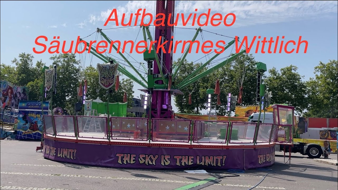 Aufbauvideo Säubrennerkirmes Wittlich 2025 l Premiere Sky Swing von Lanser