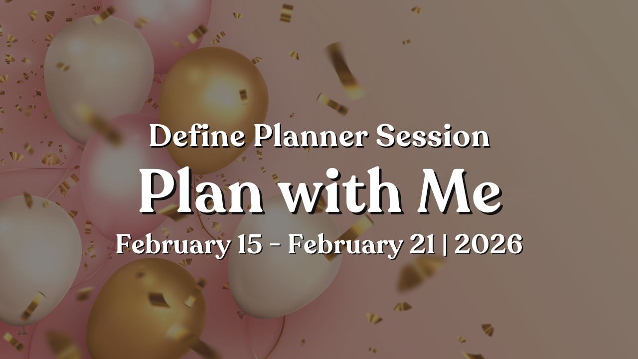 Birthday Themed Weekly Planner Spread | Plan With Me | Define Planner Setup