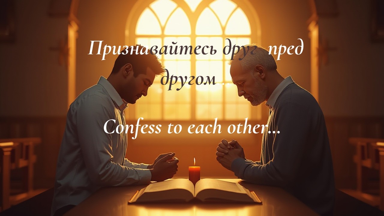 Признавайтесь друг  пред другом… Confess to each other...