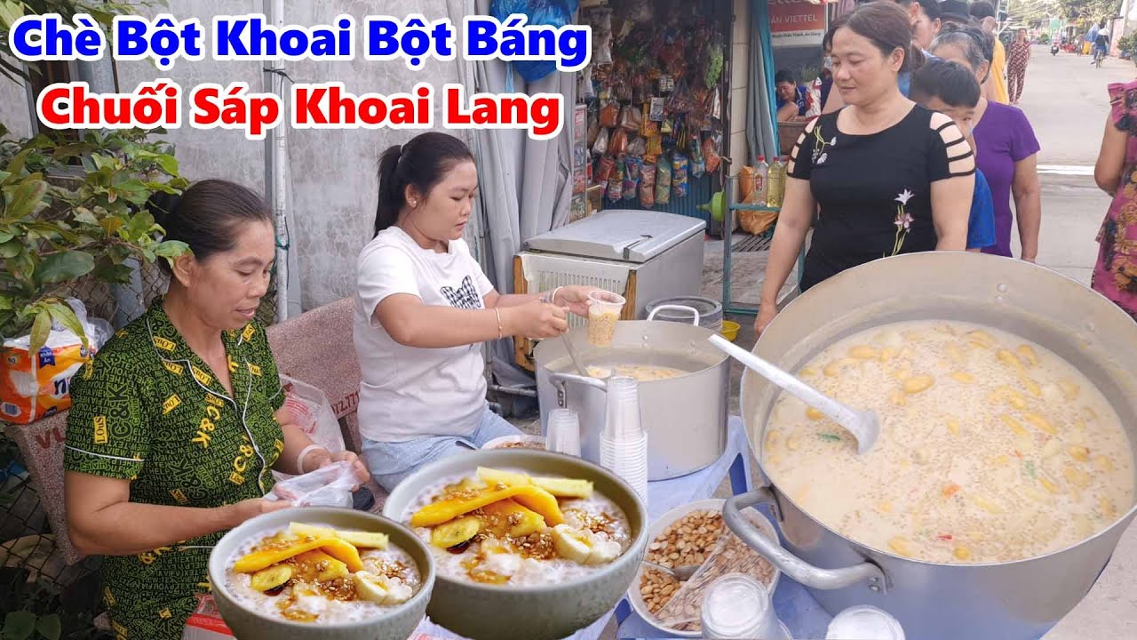 Nguyên Nồi | Chè Chuối Bột Báng Khoai Lang | Đầy Màu Sắc Bà Con Tháy Thèm @Nét Sống Đồng Quê