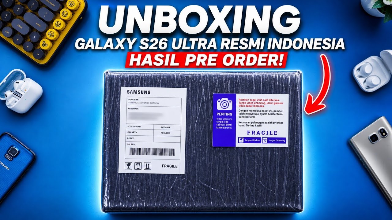 UNBOXING SAMSUNG GALAXY S26 ULTRA PINK GOLD RESMI INDONESIA 🔥