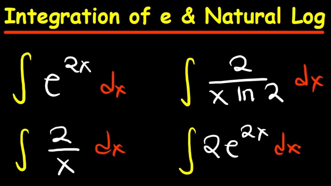 Integration of Exponentials & Natural Logarithms