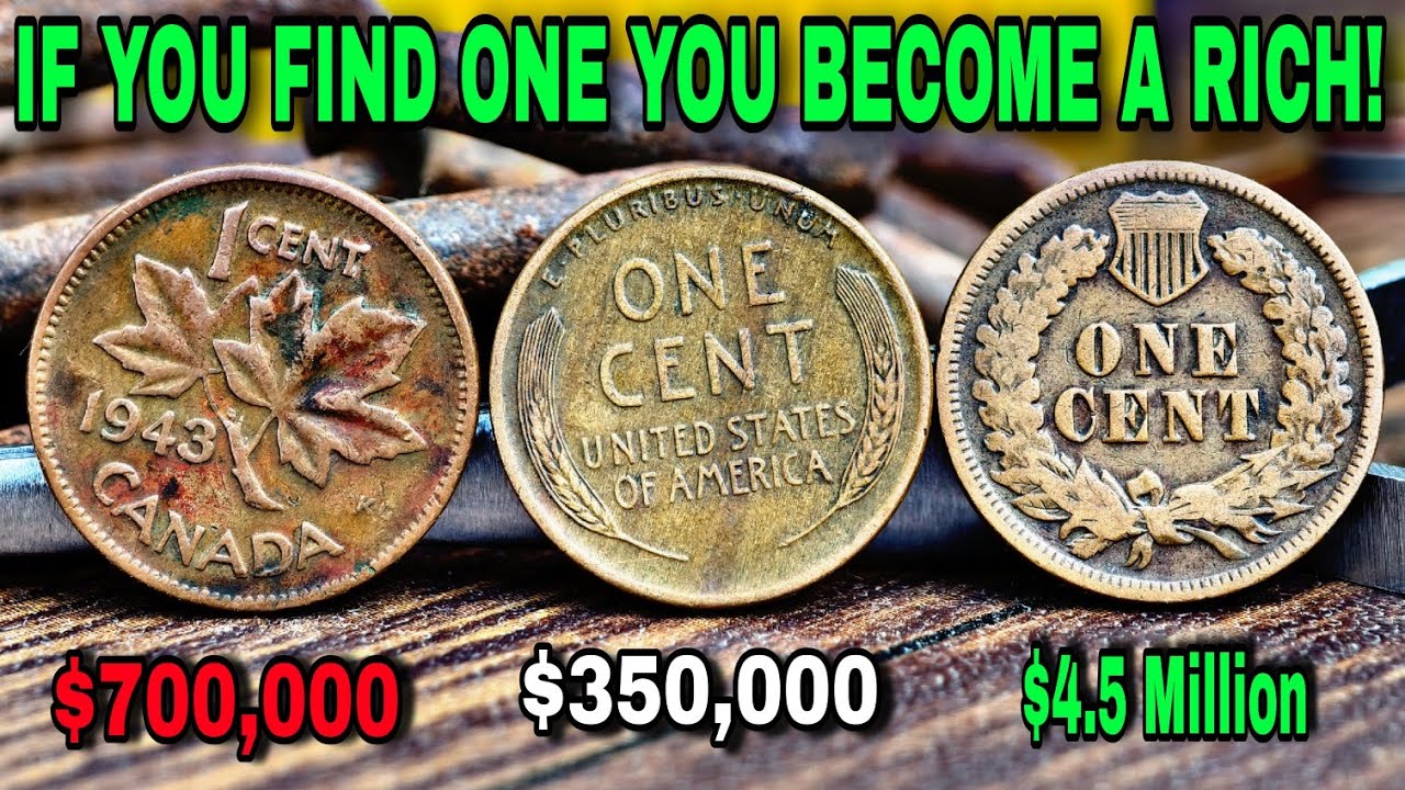 Bad Condition Pennies Worth MILLIONS?! Top 15 Canada One Cent & Wheat Pennies Could make you Rich!