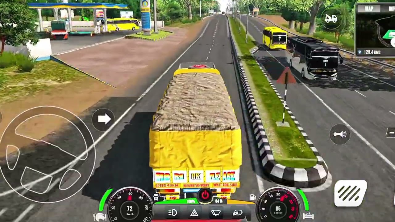 🚚 Flooded Road Driving 🌊 | Water Crossing Challenge | Truck Simulator Gameplay In Hindi