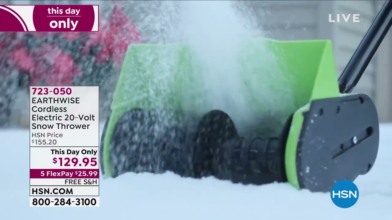 EARTHWISE Cordless Electric 20Volt Snow Thrower