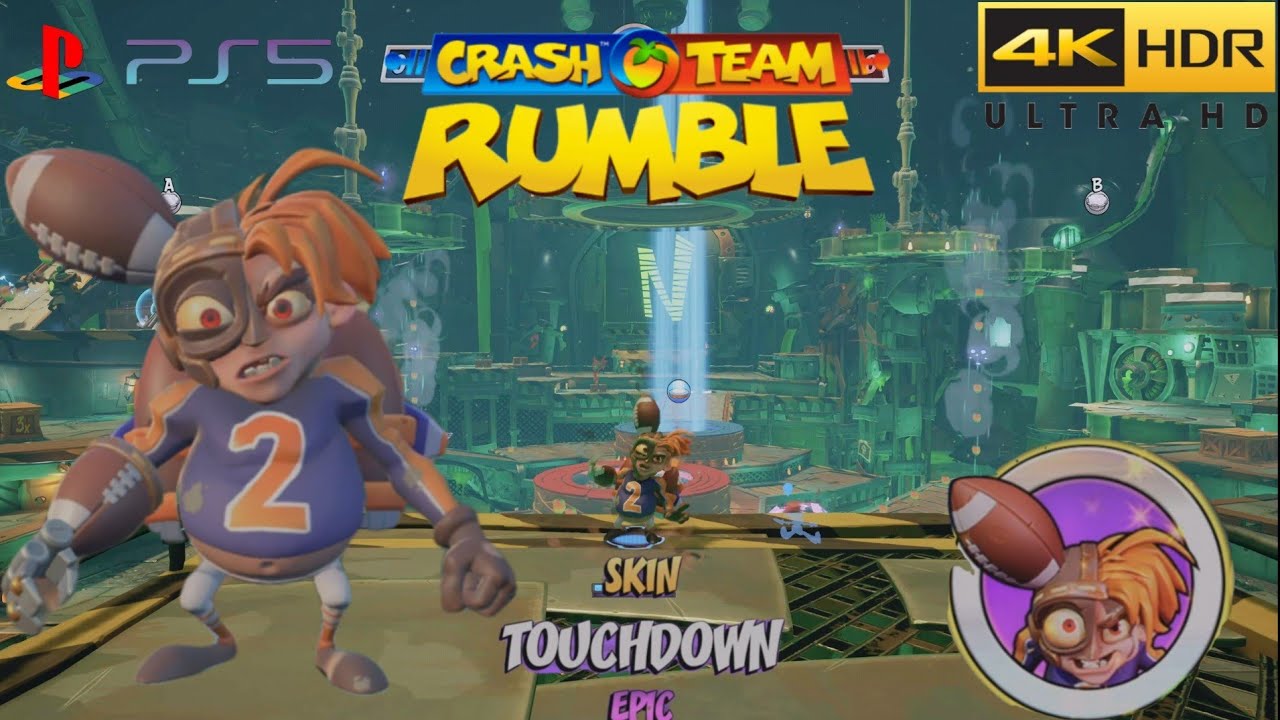 Crash Team Rumble: Competitive: Dr. N. Gin Touchdown Skin (PS5) (4KHDR)
