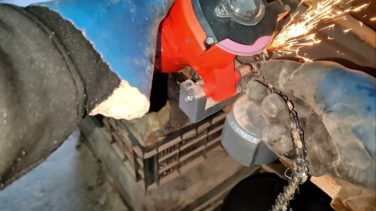 ChainSaw Grinder Machine ||  How do I Sharpen The ChainSaw Chain. #chainsawgrinder