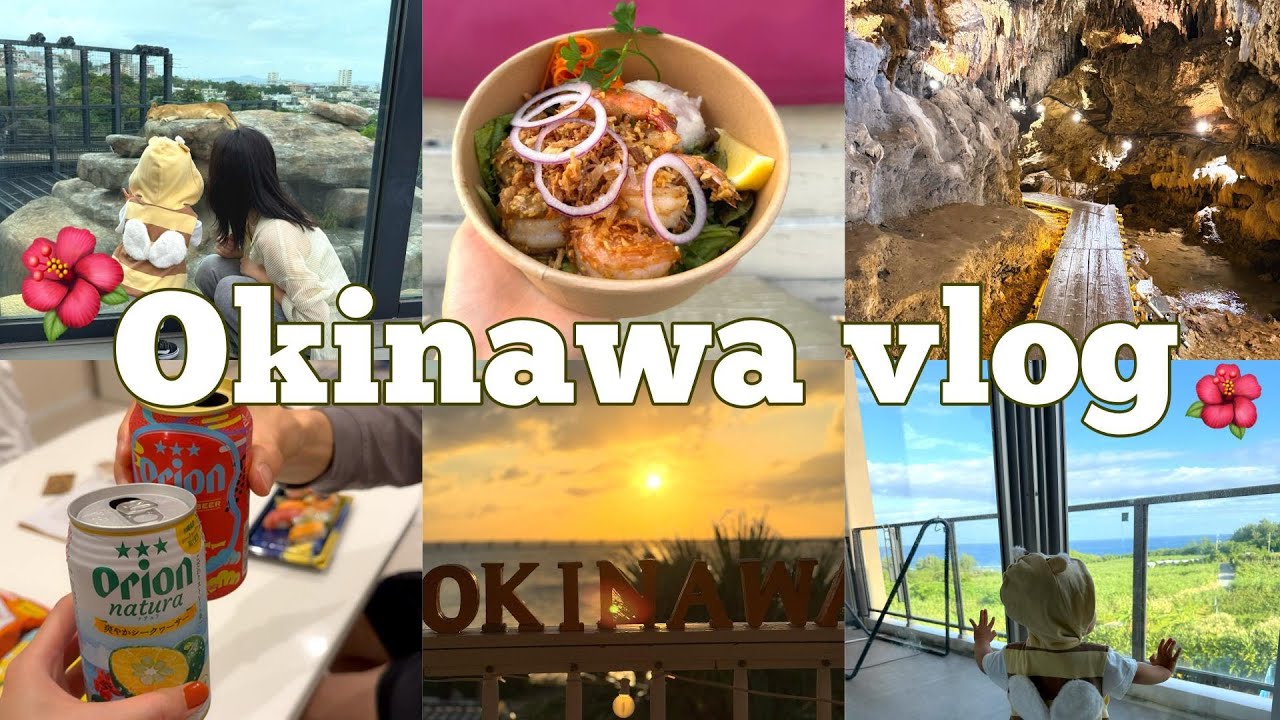 【vlog】1歳児と行く3泊4日の沖縄旅行前編🌺立地最高ホテルに子連れにオススメスポット🌴🌞💕