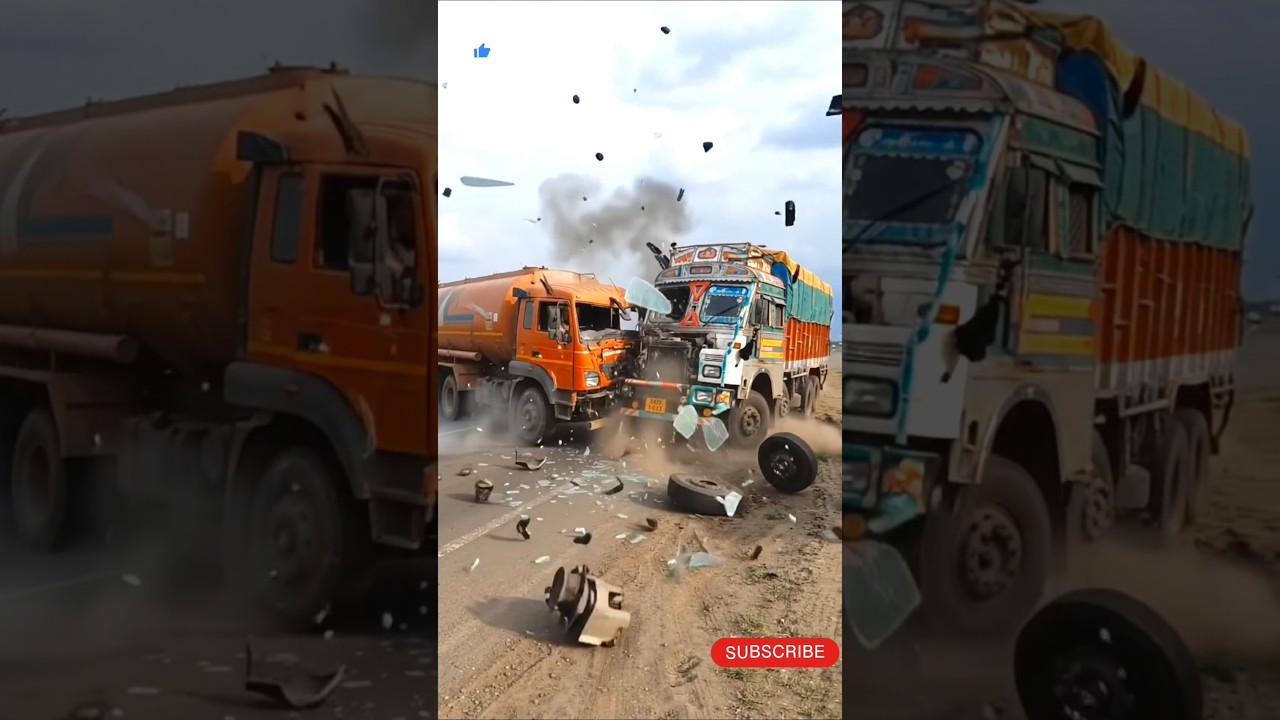Massive Truck Crash 😱💥 #Shorts #TruckAccident #RoadAccident #TruckCrash