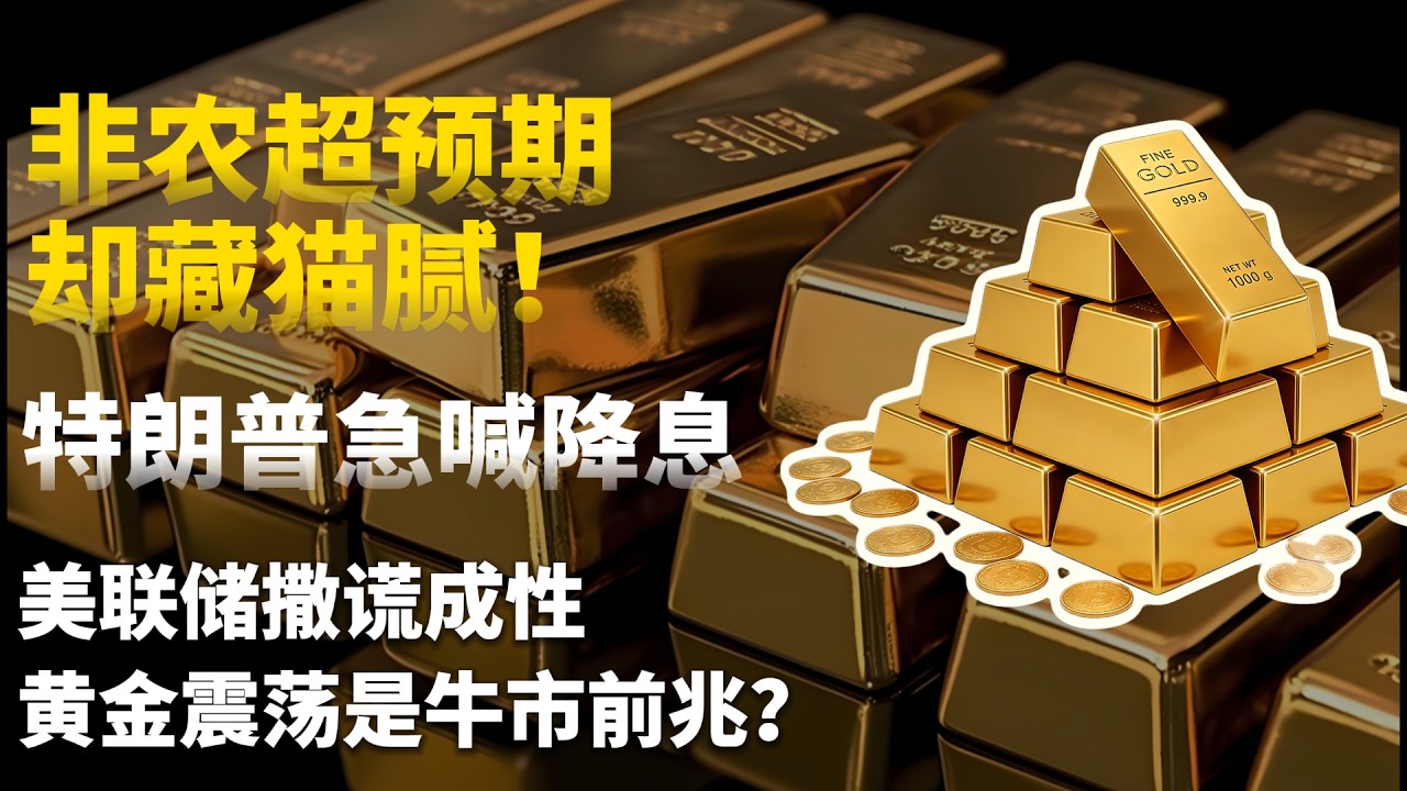 炸穿谎言！非农超预期却藏猫腻！特朗普急喊降息，美联储撒谎成性，黄金震荡是牛市前兆？#黄金#白银