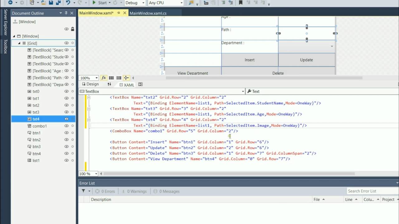 How to create listbox and pass value from DB WPF Application