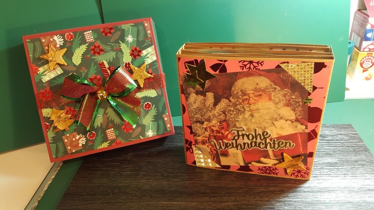 DIY Tee-Adventskalender-Album mit Box aus #Action Materialien, Teil 1