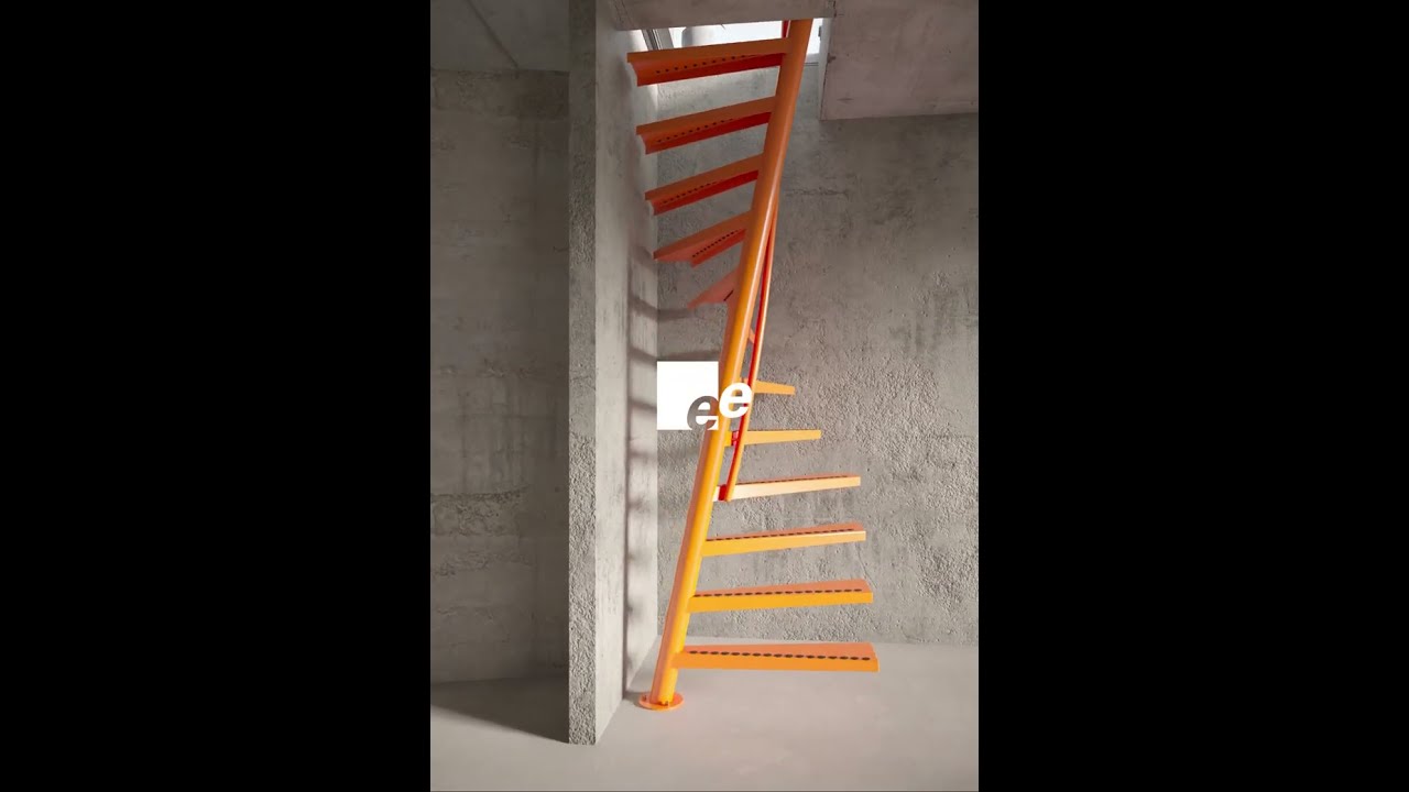 Messhilfe für 1m2 Platzspartreppen von EeStairs