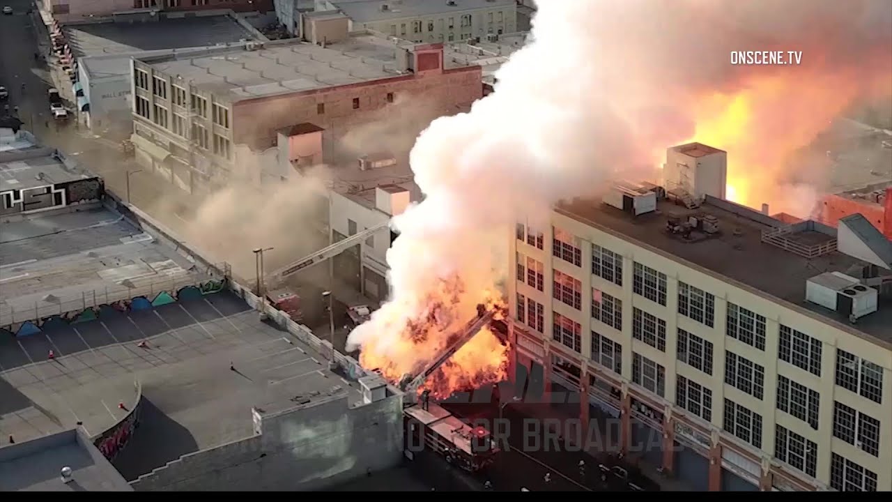 Drone Video of Multiple Firefighters Injured After Butane Honey Oil Explosion (Caught On Camera)