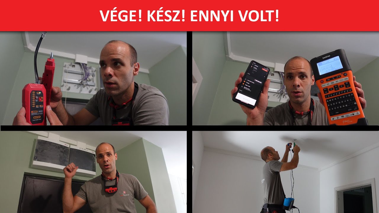 Vége! Kész! Ennyi volt! Elosztó feliratozása, koax kábel szerelés, szerelvéneyzés.