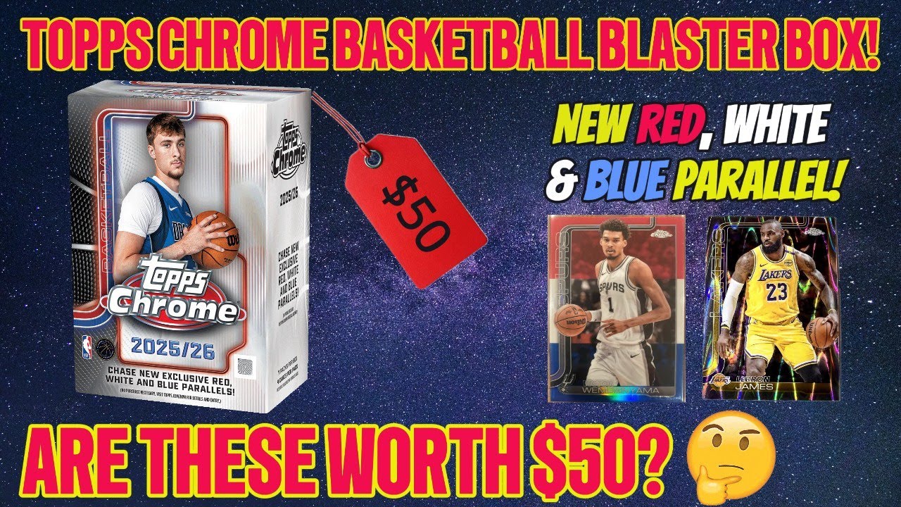 Обзор бокса Topps Chrome Basketball Blaster Box 2025 года! 🔥