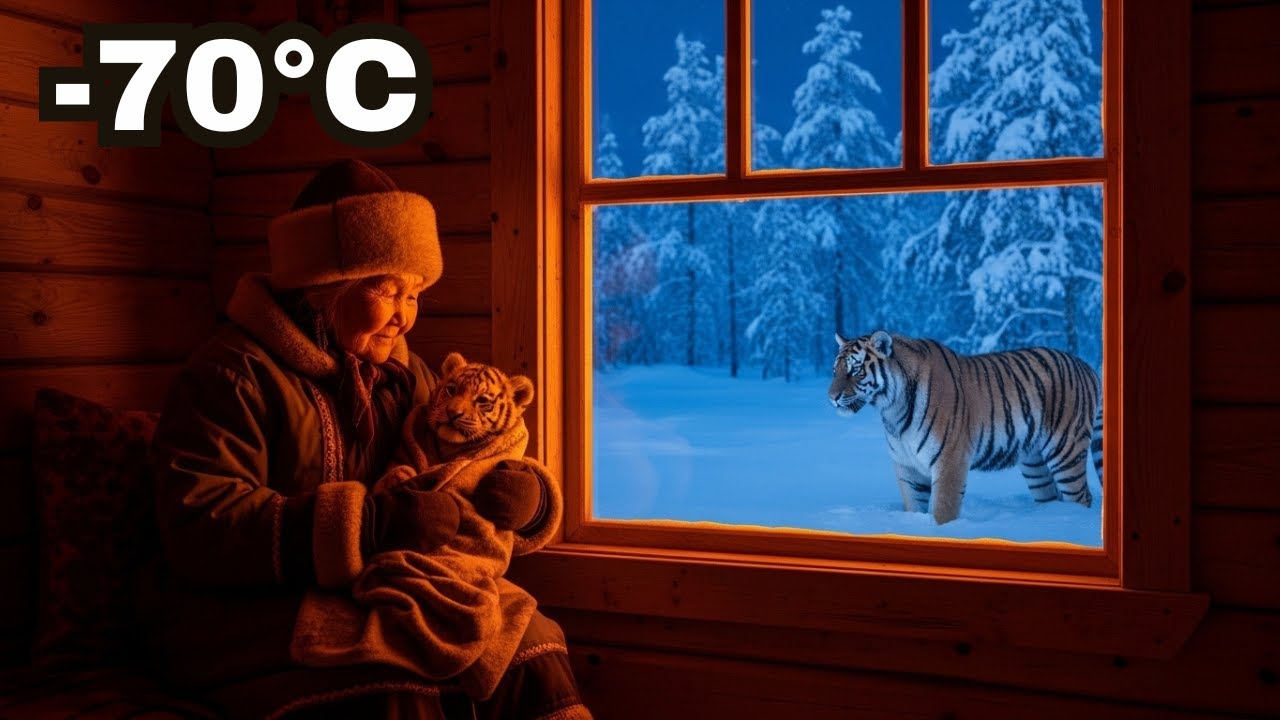 At −70°C, an Elderly Woman Saves a Tiger Cub | Cozy Survival Story