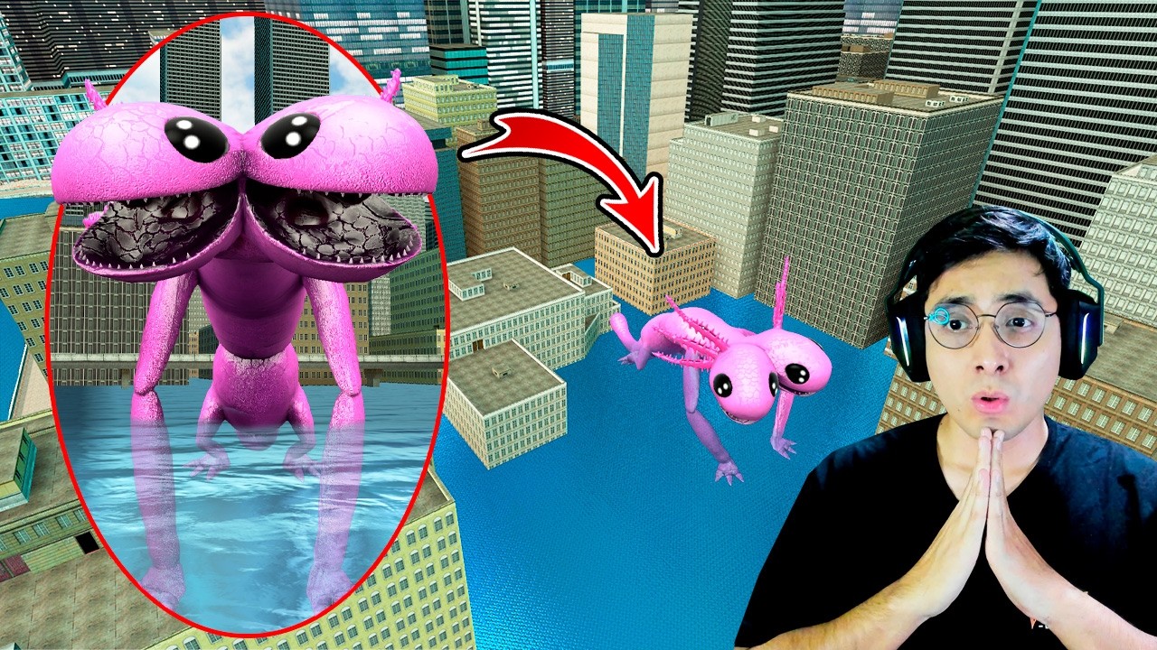 Un DRON capta a DUALOTL MONSTRUO MARINO en la CIUDAD INUNDADA - Garry's Mod