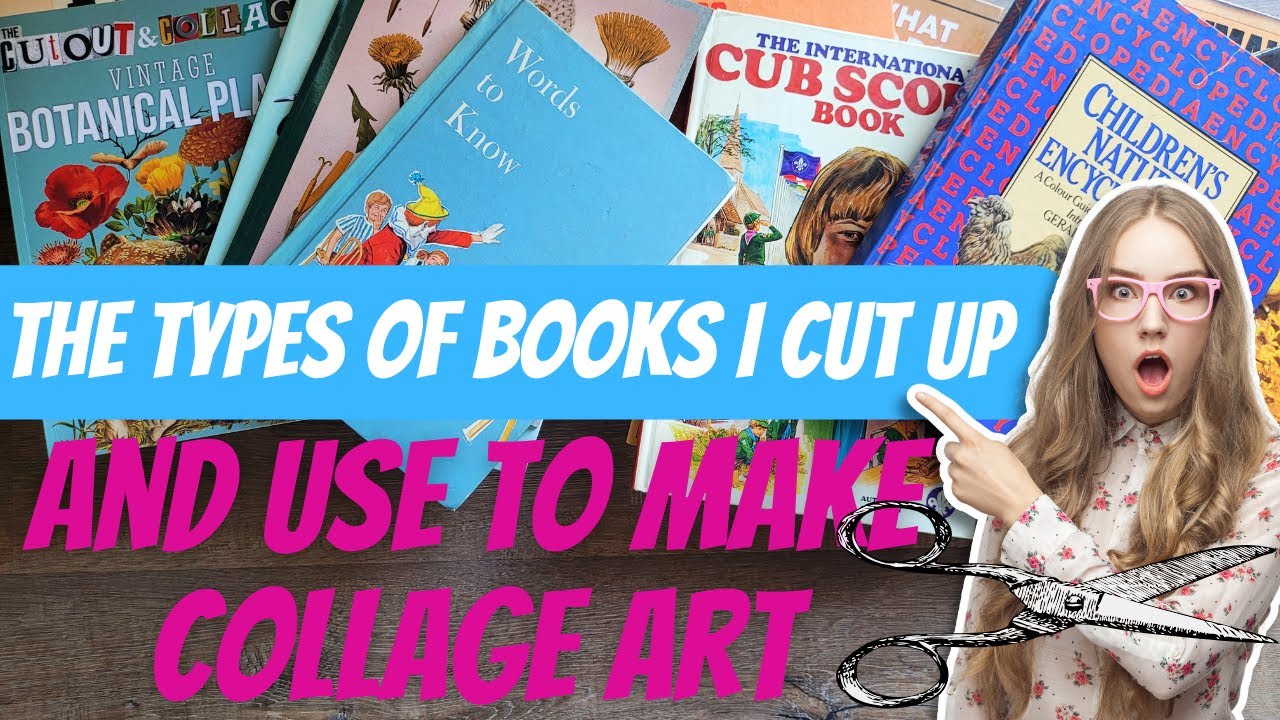 Books I Use For My Collages. #collage #collageart #adultcoloring #mixedmediaartwork