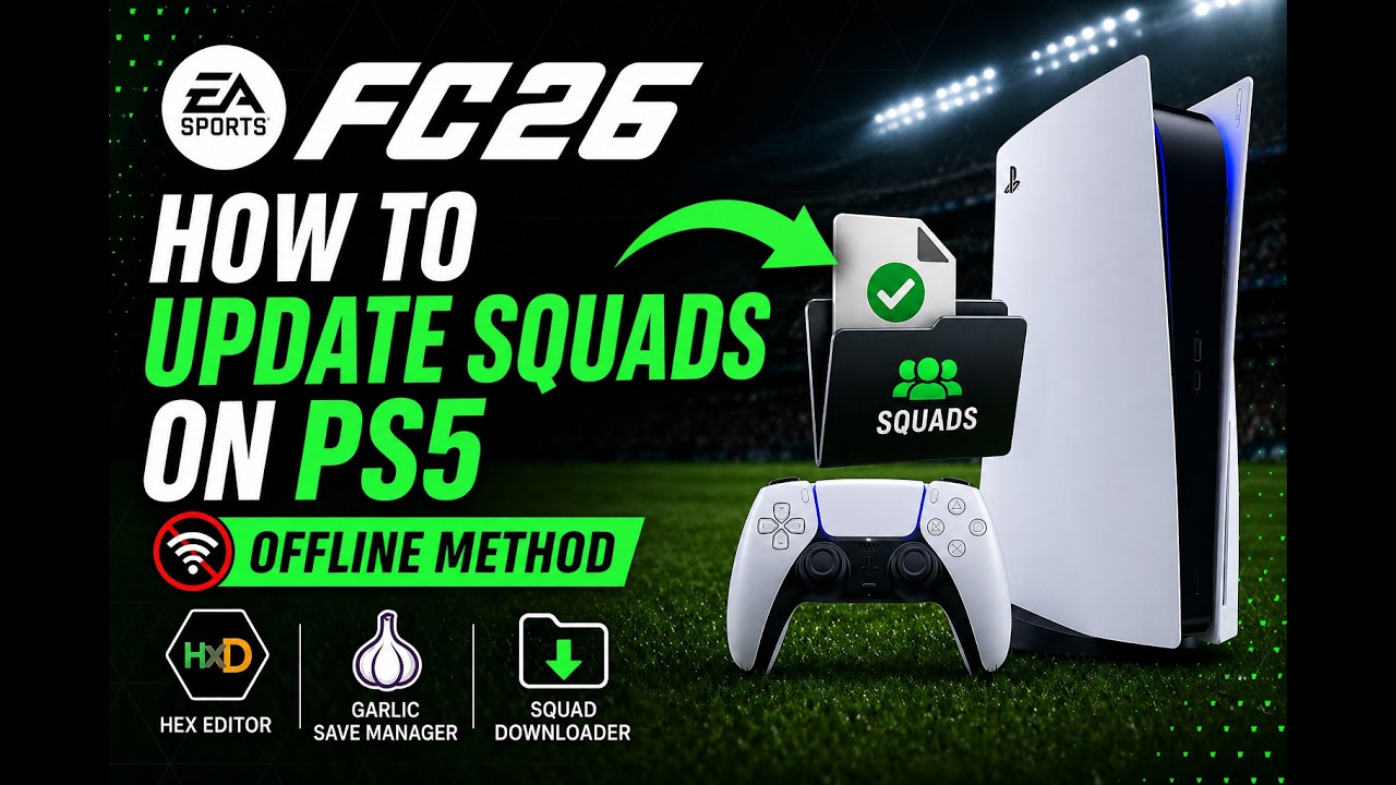 How to Update FC 26 Squads on PS5 (Offline Method &ndash; Hex Editor Tutorial)