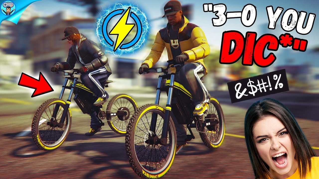 Мы разозлили двух девушек-трихардов на наших электровелосипедах! (Inducer GTA)