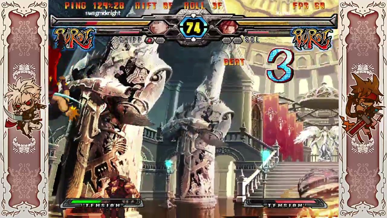GGACR games - Swagmcknight (Chipp) vs Kurisu (Sol)