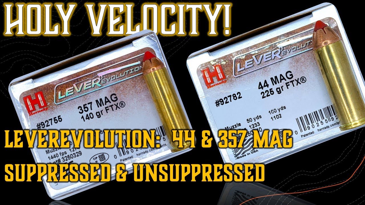 Hornady Leverevolution Velocity 44 и 357 Magnum: с глушителем и без глушителя