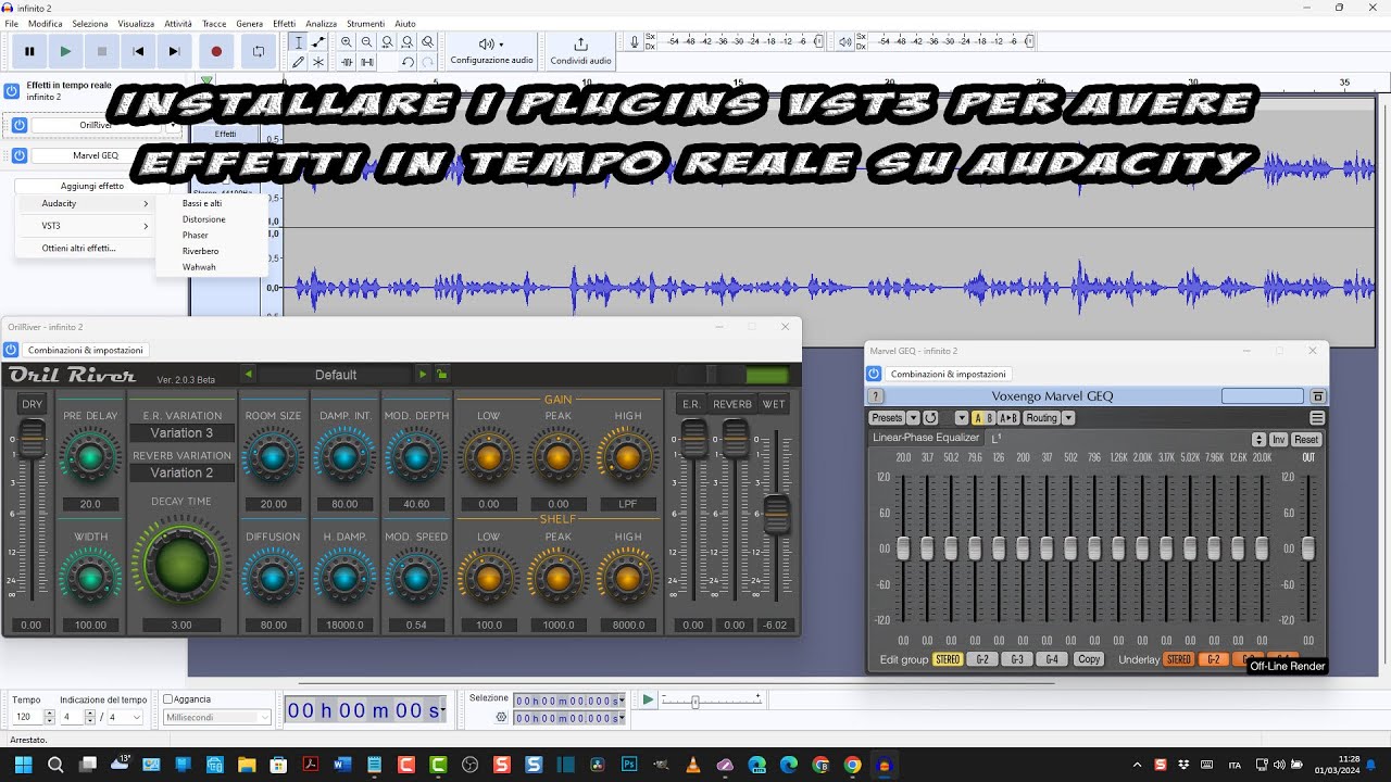Come installare i plugin VST3 per avere gli Effetti in Tempo Reale su Audacity