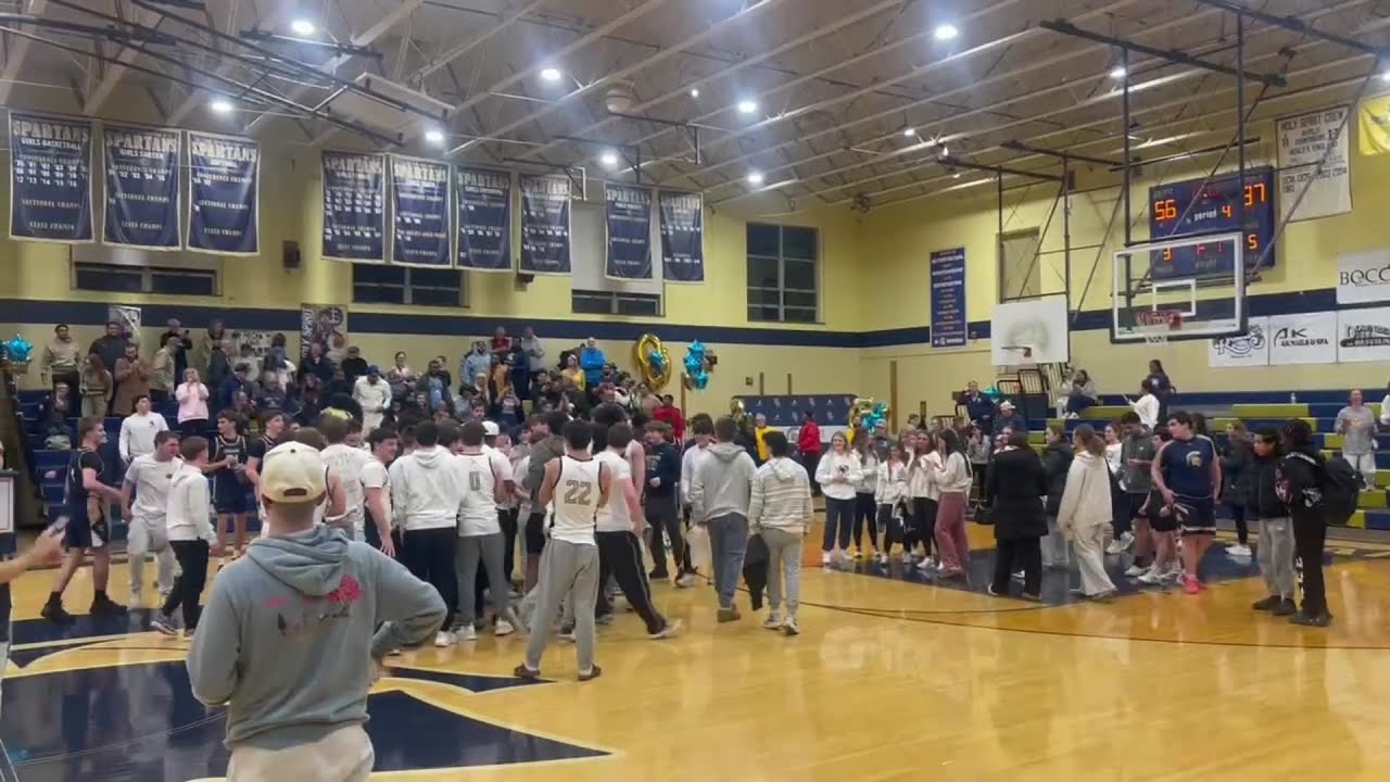 Interview with Jordan Gonzalez of Holy Spirit after senior night win