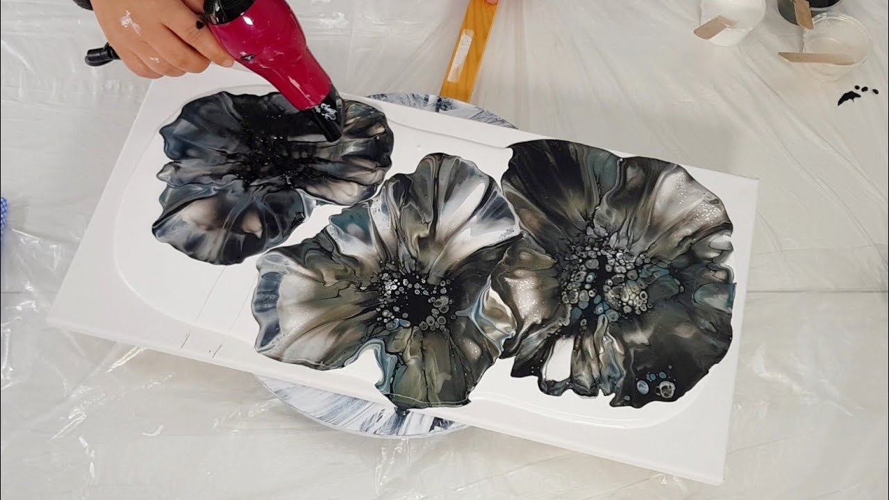 GORGEOUS!! Deconstructed Bloom - Bloom Technique - Acrylic Pour