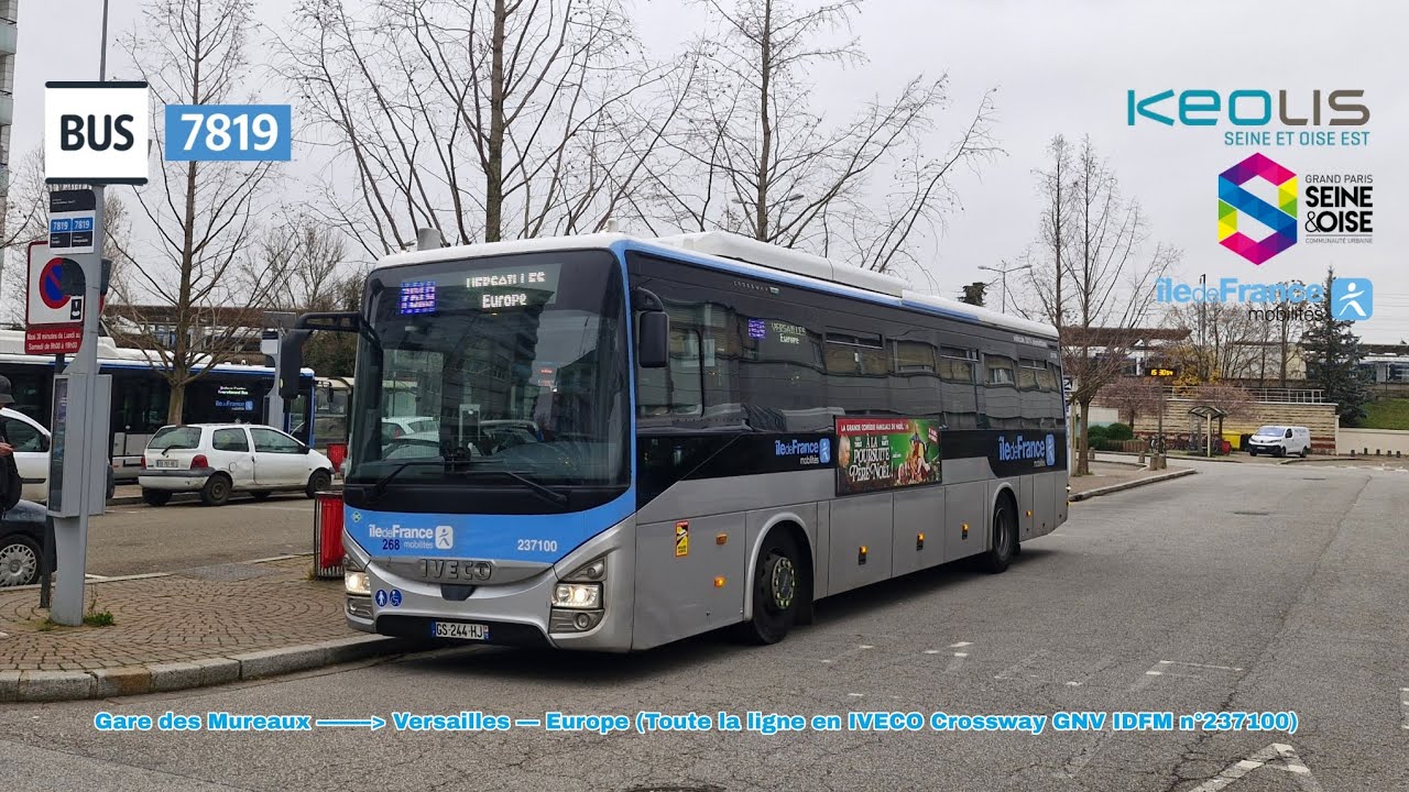 [Ligne 7819 KEOLIS Seine et Oise Est] Crossway GNV n°237100 – Gare des Mureaux à Versailles — Europe