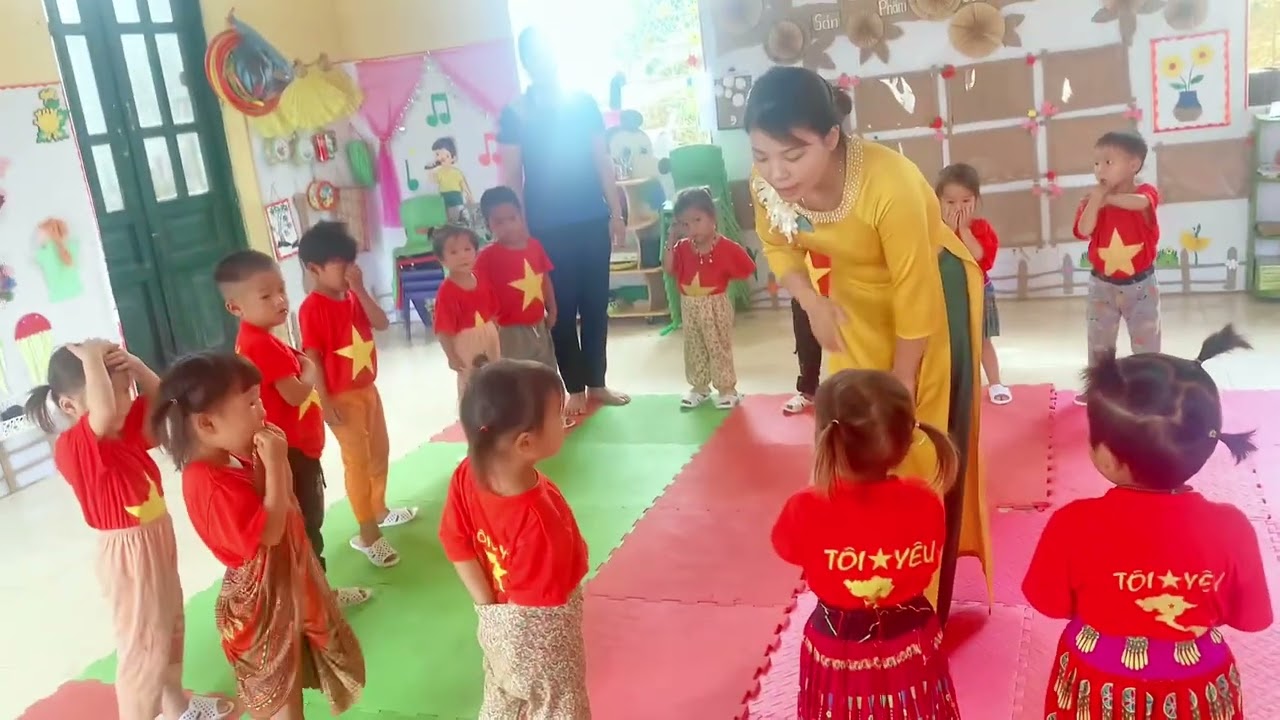 Tiết dạy: Xác định phía phía trên phía dưới, phía trước phía sau so với bản thân trẻ