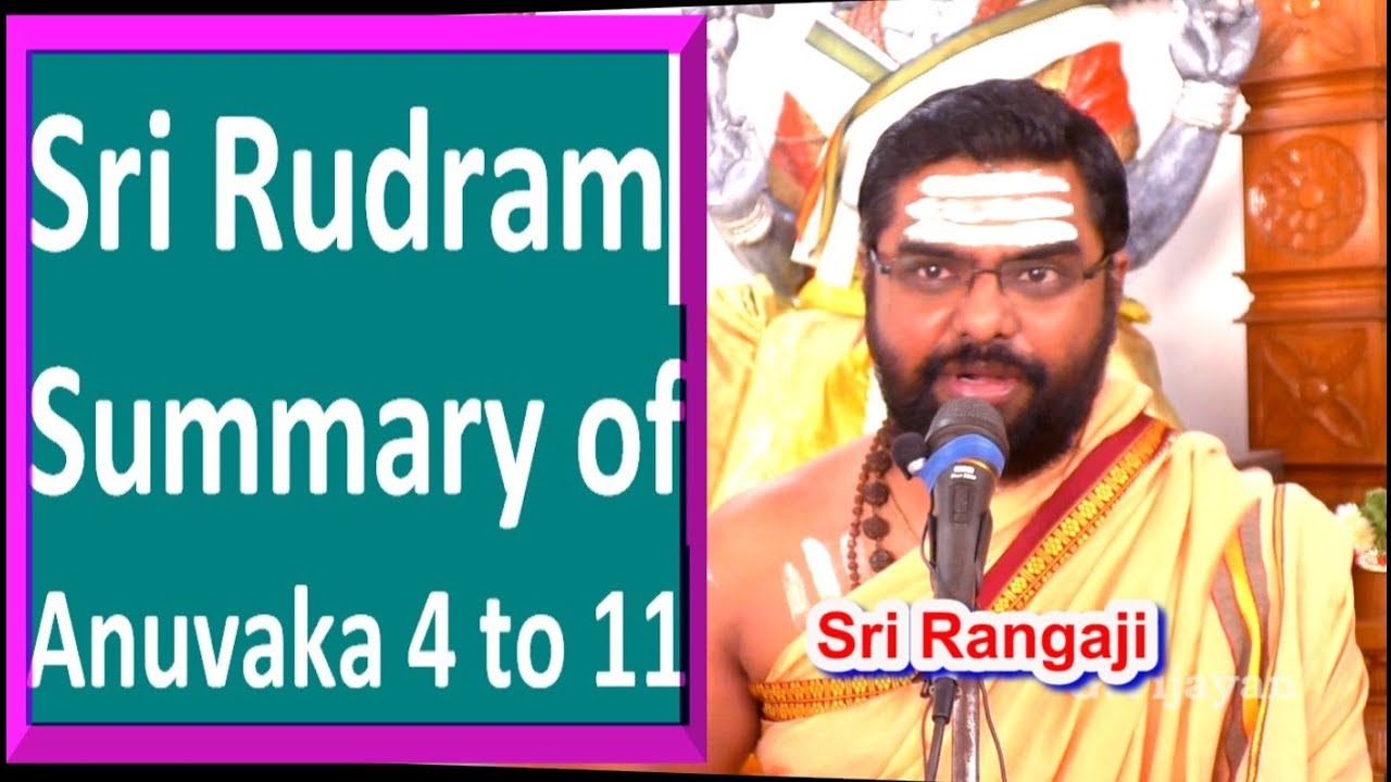 Sri Rudram Summary of Anuvaka 4 to 11 | ஸ்ரீ ருத்ரம் சுருக்கம்  | Sri Rangaji - praise of Lord Shiva