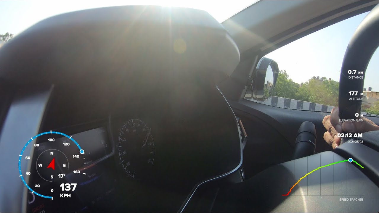 Tata Harrier 2021 BS6 Automatic 0-60 / 0-100 / 0-120 Acceleration || Harrier XZA Diesel Model