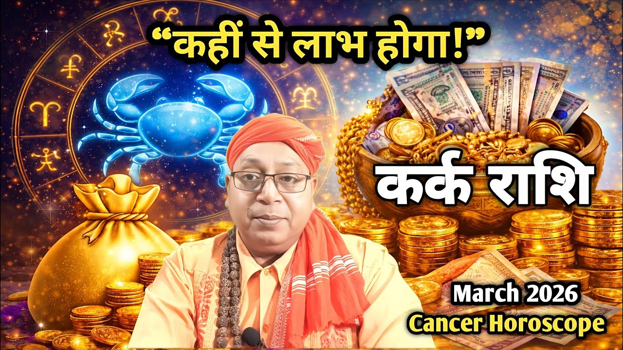 कर्क राशि मार्च 2026: आने वाला समय केवल आपका है! बड़ी खुशखबरी