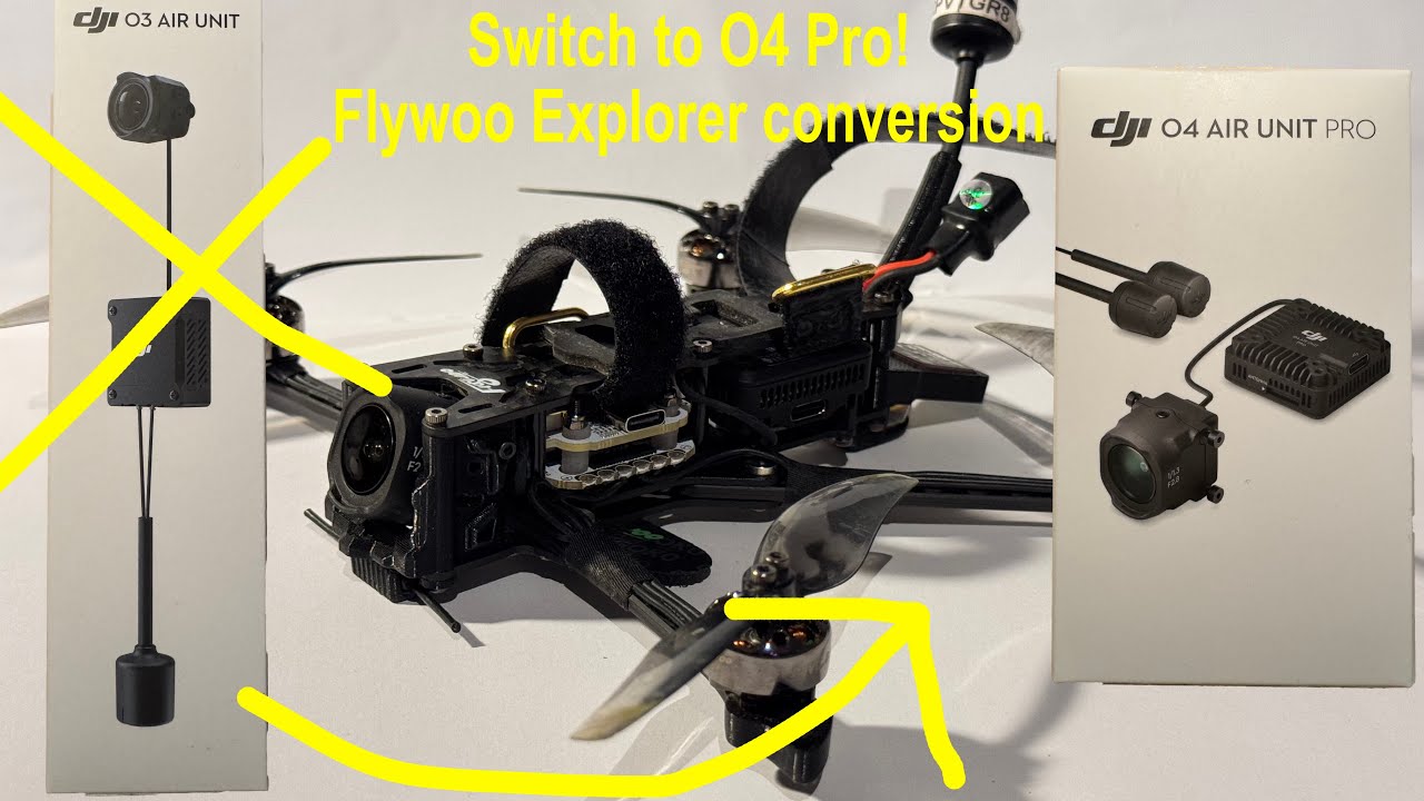 Installing the DJI O4 Pro in Flywoo Explorer 4 LR; First flight and Crash