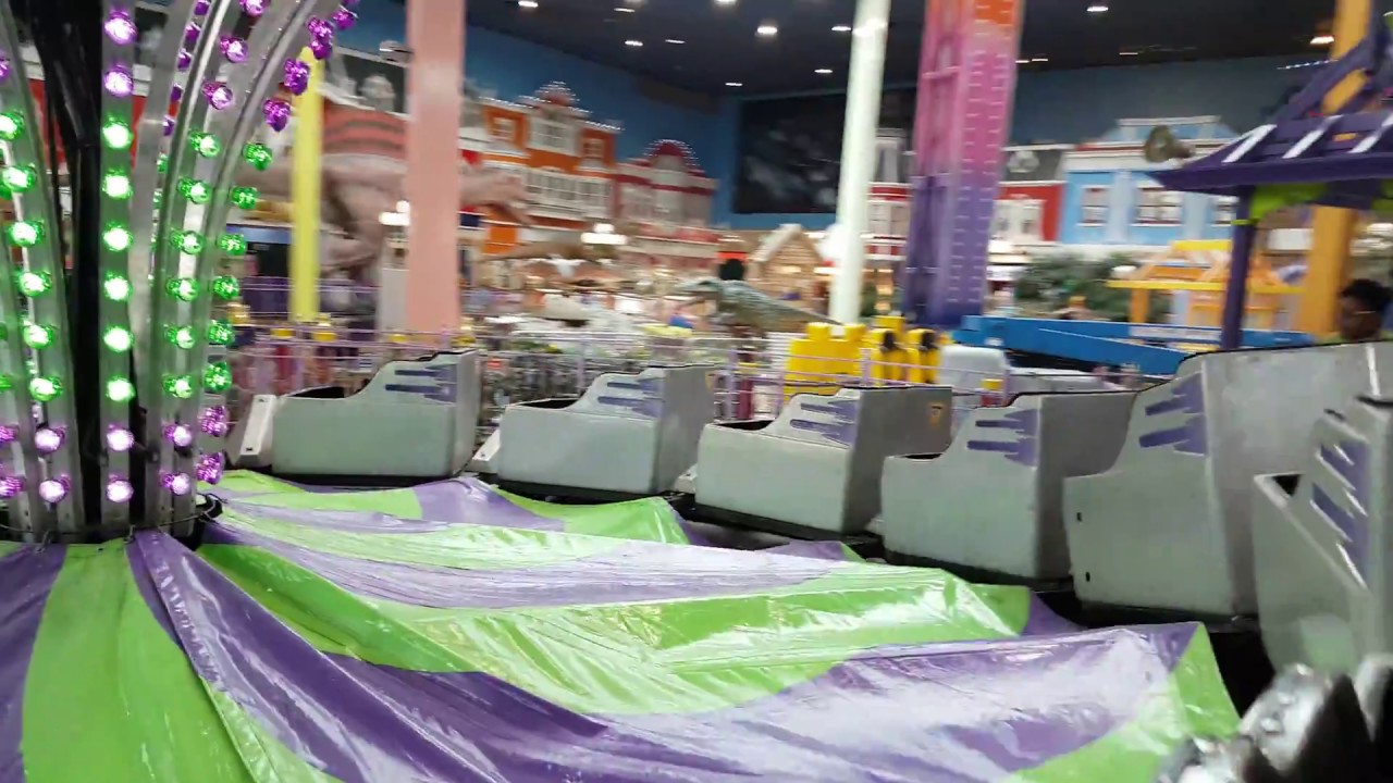 Spinner On Ride POV Footage - Fantasy Fair Indoor Amusement Park