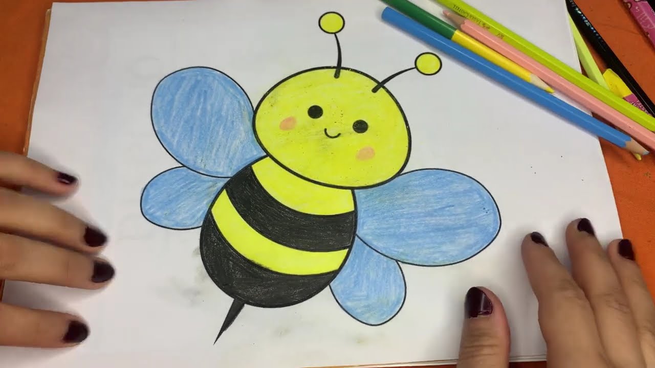Hi friends ! let's color this yellow and black beautiful BEE together !  🐝