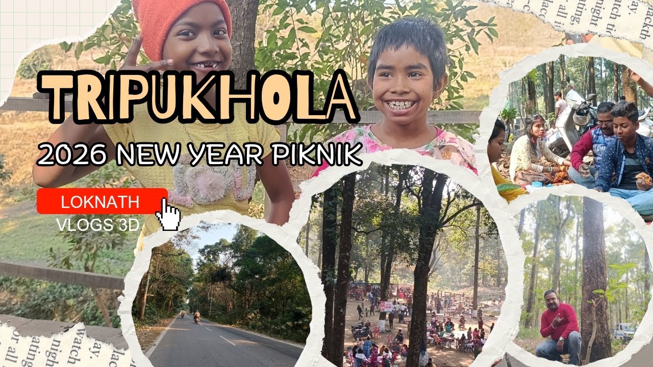Tipukhola / tree lang /2026 New Year picnic/ Loknath Vlogs 3D/💖