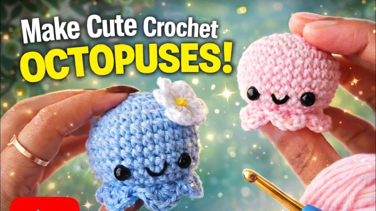 You Won’t Believe This Cute Crochet Octopus 🐙 (Easy Tutorial)Beginner’s First Crochet octopus 🐙