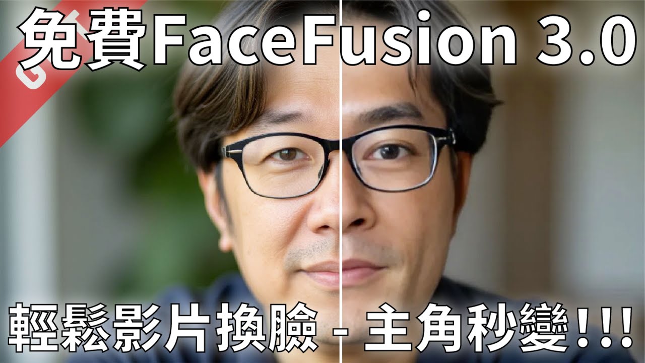[字幕版] 輕鬆影片換臉 - 主角秒變!!! 免費 FaceFusion 3.0 