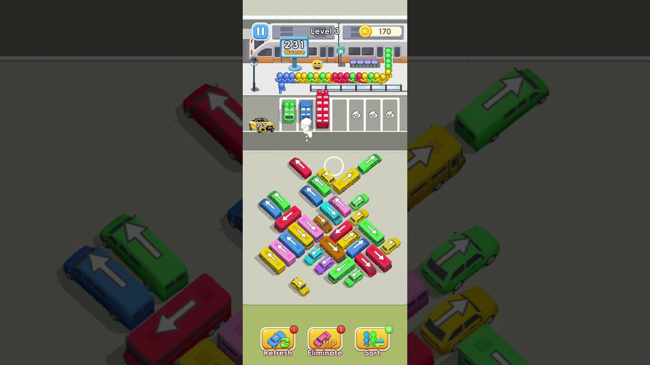 Car jam solver level - 3 completed 😎