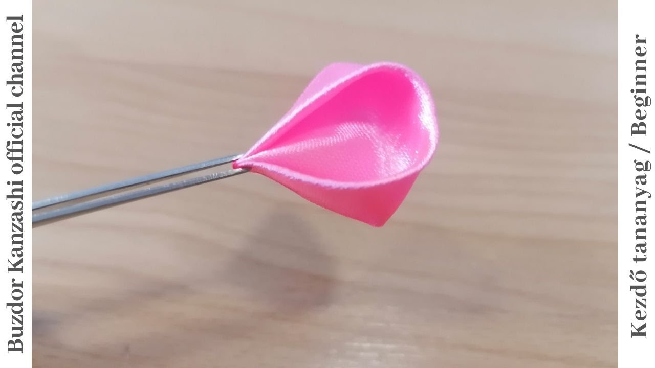 Kanzashi alapok 03 - kerek szirom / Kanzashi beginner ws No.3