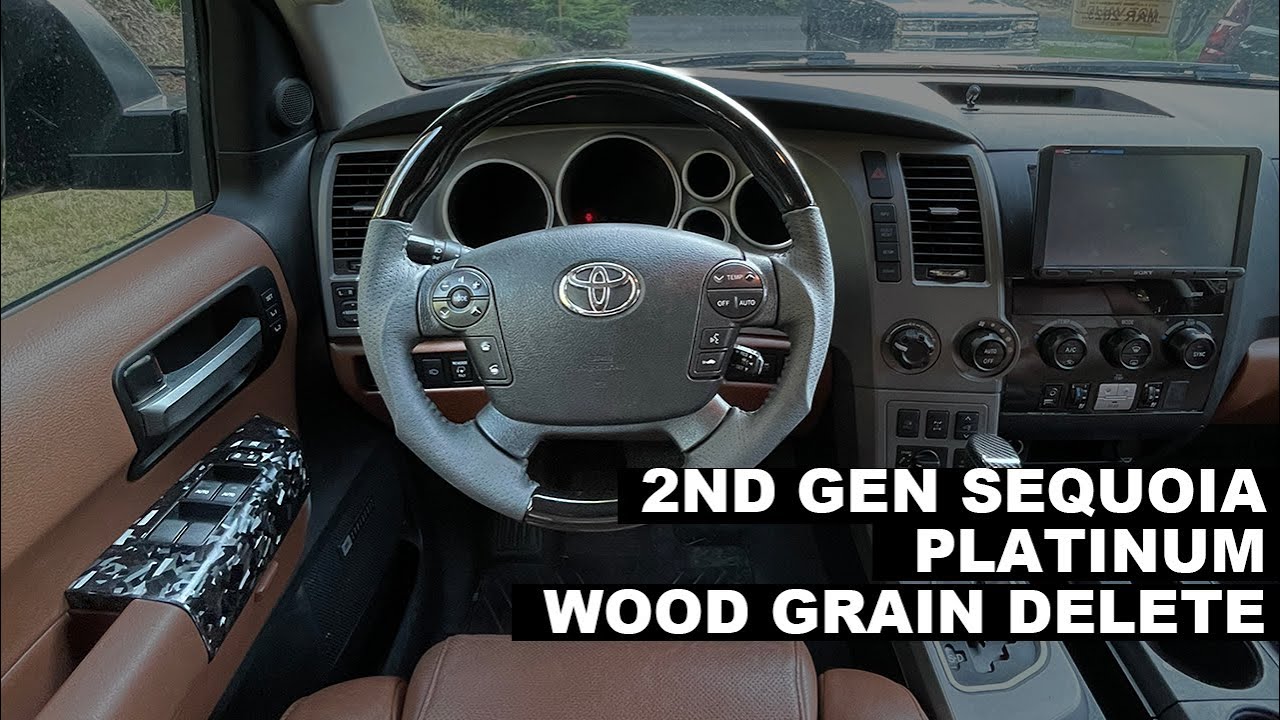 Sequoia Platinum Wood Grain 2-го поколения (удаление рулевого колеса, подлокотников, рычага перек...